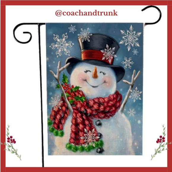 Double Sided Colorful Adorable Snow Person Medium Weight Material - Picture 3 of 4